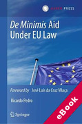 Cover of De Minimis Aid Under EU Law (eBook)