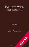 Cover of Parker&#8217;s Will Precedents (eBook)