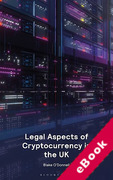 Cover of Legal Aspects of Cryptocurrency in the UK (eBook)
