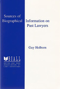 Cover of Sources of Biographical Information on Past Lawyers