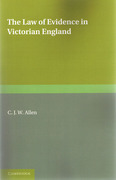 Cover of The Law of Evidence in Victorian England