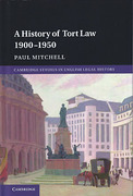 Cover of A History of Tort Law 1900-1950