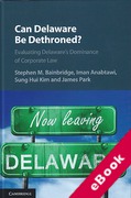 Cover of Can Delaware Be Dethroned? : Evaluating Delaware's Dominance of Corporate Law (eBook)