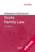Cover of Avizandum Statutes on Scots Family Law 2023-24 (eBook)