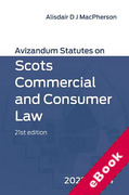 Cover of Avizandum Statutes on Scots Commercial and Consumer Law 2023-24 (eBook)