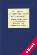 Cover of The Competitive Effects of Minority Shareholdings: Legal and Economic Issues (eBook)