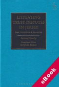 Cover of Litigating Trust Disputes in Jersey: Law, Procedure and Remedies (eBook)