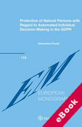 Cover of Protection of Natural Persons with Regard to Automated Individual Decision-Making in the GDPR (eBook)