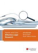 Cover of Nemes and Coss' Effective Legal Research