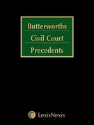 Cover of Butterworths Civil Court Precedents Looseleaf