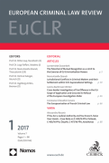 Cover of European Criminal Law Review (EuCLR): Print + Online