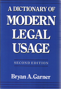 Cover of A Dictionary of Modern Legal Usage