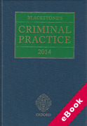 Cover of Blackstone's Criminal Practice 2014 (eBook)