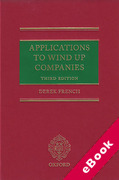 Cover of Applications to Wind Up Companies (eBook)