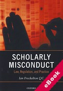 Cover of Scholarly Misconduct: Law, Regulation and Practice (eBook)