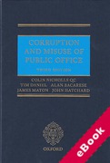 Cover of Corruption and Misuse of Public Office (eBook)