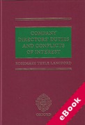 Cover of Company Directors' Duties and Conflicts of Interest (eBook)