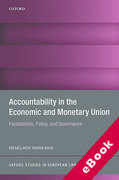 Cover of Accountability in the Economic and Monetary Union: Foundations, Policy, and Governance (eBook)