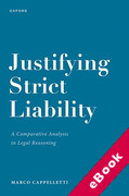 Cover of Justifying Strict Liability A Comparative Analysis in Legal Reasoning (eBook)