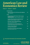 Cover of American Law and Economics Review: Print + Online