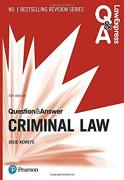 Cover of Law Express Question &#38; Answer: Criminal Law