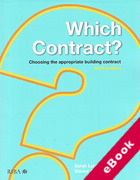 Cover of Which Contract? Choosing the Appropriate Building Contract (eBook)