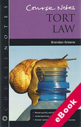 Cover of Course Notes: Tort Law (eBook)