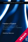 Cover of Freedom of Speech: Importing European and US Constitutional Models in Transitional Democracies (eBook)