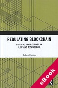 Cover of Regulating Blockchain: Critical Perspectives in Law and Technology (eBook)