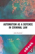 Cover of Automatism as a Defence (eBook)