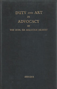 Cover of Duty and Art in Advocacy