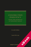 Cover of Construction Insolvency: Security, Risk and Renewal in Construction Contracts (eBook)