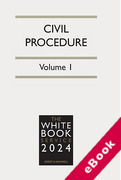 Cover of The White Book Service 2024: Civil Procedure Volume 1 only (eBook)