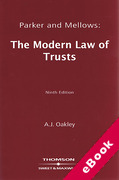 Cover of Parker & Mellows: The Modern Law of Trusts (eBook)