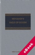 Cover of Benjamin's Sale of Goods 10ed (eBook)