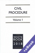 Cover of The White Book Service 2018: Civil Procedure Volumes 1 & 2 (Book & eBook Pack)