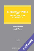 Cover of Jackson & Powell on Professional Liability 8th edition: 3rd Supplement (Book & eBook Pack)