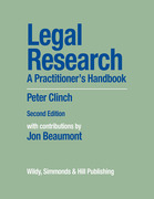 Cover of Legal Research: A Practitioner's Handbook